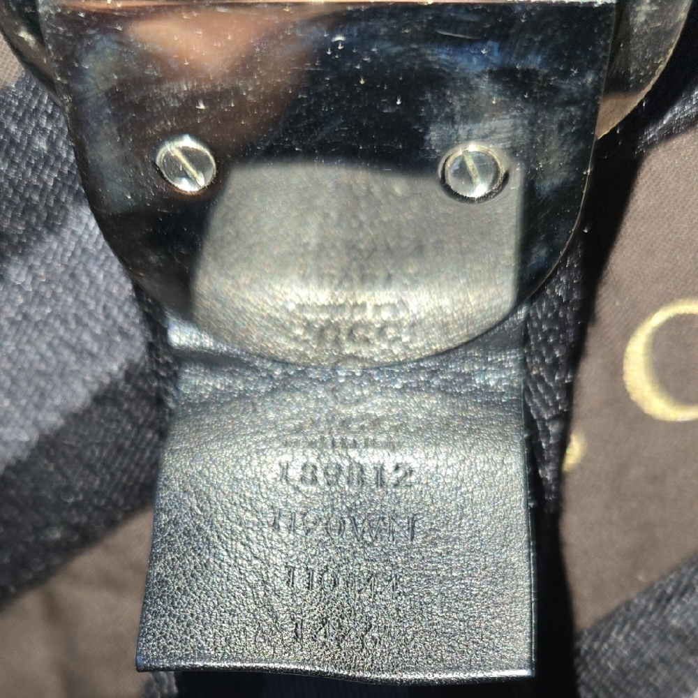 Gucci Black & grey Belt with cbrome Clasp - Picture 8 of 13
